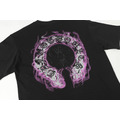 CHROME HEARTS 紫色馬蹄形骷髏徽章短袖 (黑)_2