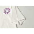 CHROME HEARTS 紫色馬蹄形骷髏徽章短袖 (白)_5