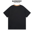 BURBERRY 格紋領圓領短袖 (黑)_1