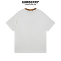 BURBERRY 格紋領圓領短袖 (白)_1