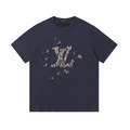 LOUIS VUITTON 飛鳥圖案短袖 (藍)