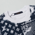 LOUIS VUITTON Monogram 拼接扎染短袖 (白)_4