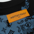 LOUIS VUITTON Monogram 拼接扎染短袖 (黑)_3