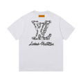 LOUIS VUITTON 鐵鏈紋理短袖 (白)