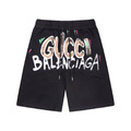 GUCCI &times; BALENCIAGA 聯名塗鴉短褲