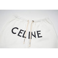 CELINE 大Logo 印花運動短褲 (白)_2