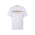 BURBERRY LOGO字母印花圓領套頭短袖 (白)