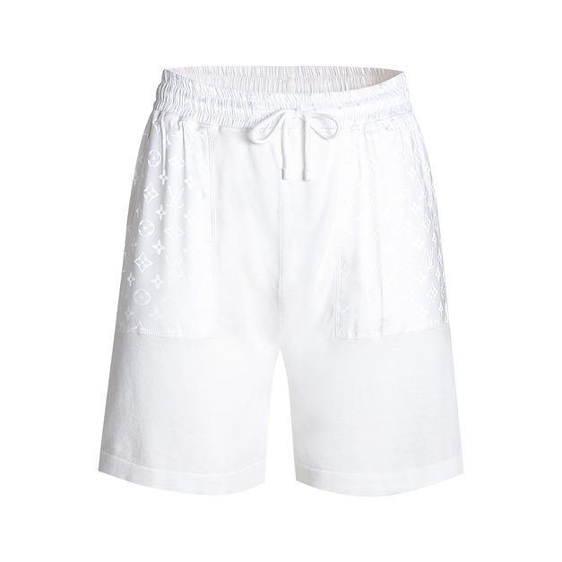 LOUIS VUITTON 純色抽繩錦綸嵌飾短褲