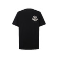 MONCLER 徽標膠漿印花舒適合身圓領短袖 (黑)