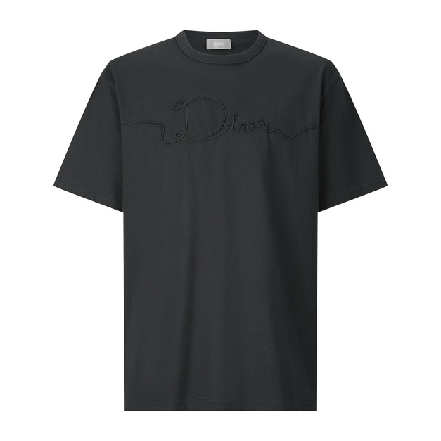 DIOR 繩繡標識短袖 (灰)