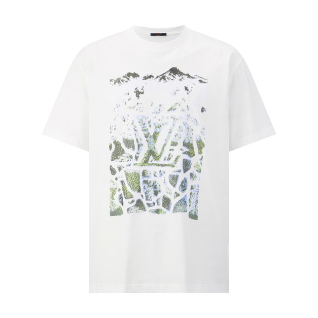 LOUIS VUITTON 山景植絨標識短袖
