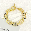 DIOR 金屬CD字母黑色鏈條手鍊_1