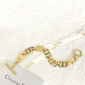 DIOR 金屬CD字母黑色鏈條手鍊_2