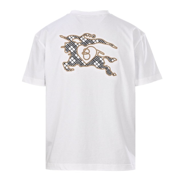 BURBERRY 後背戰馬格紋短袖 (白)