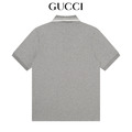 GUCCI 羅紋提花短袖Polo衫 (灰)_1