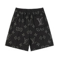 LOUIS VUITTON 滿版浮雕老花短褲 (黑)_1