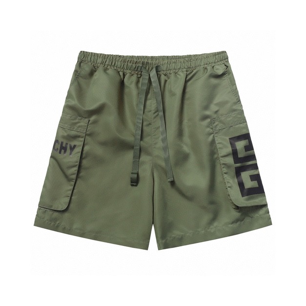GIVENCHY 側邊大LOGO運動短褲 (綠)