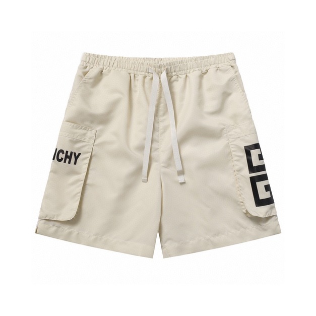 GIVENCHY 側邊大LOGO運動短褲 (杏色)