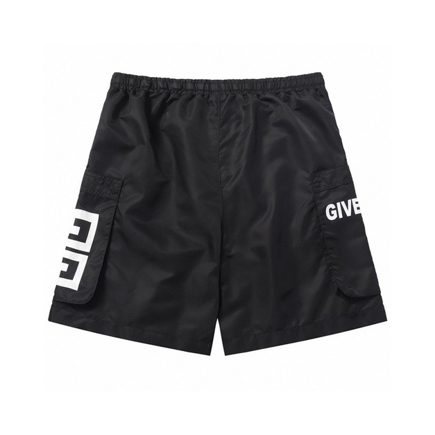 GIVENCHY 側邊大LOGO運動短褲 (黑)