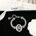 CHANEL 滿鑽黑色橢圓寶石多層手鍊_4