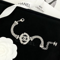 CHANEL 滿鑽黑色橢圓寶石多層手鍊_2
