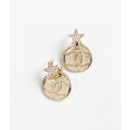 CHANEL 星星圓盤雙C耳環