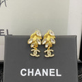 CHANEL 金色葉片耳環_1