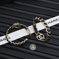 CHANEL 黑金皮穿大耳環_3