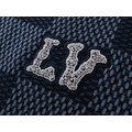 LOUIS VUITTON 藍色棋盤格子貼鑽針織短袖_2