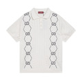 GUCCI 雙G針織毛衣Polo短袖 (白)