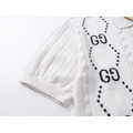 GUCCI 雙G針織毛衣Polo短袖 (白)_5
