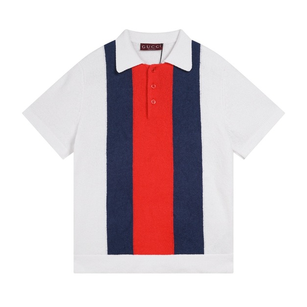 GUCCI 絲光棉針織Polo衫