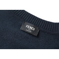 FENDI 雙F標識刺繡針織衫（藍色）_4
