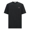 MONCLER 雙層皮標標識短袖（黑色）