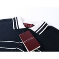 GUCCI 提花條紋針織短袖polo衫_3