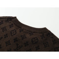 LOUIS VUITTON 字母暗紋提花漸層針織短袖 （棕色）_6