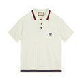 GUCCI 胸前口袋條紋針織POLO