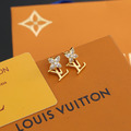 LOUIS VUITTON 鑲鑽四葉草LV耳環_2