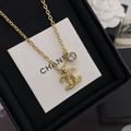 CHANEL 香菱格雙c圓鑽項鍊_1