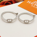 HERMES 銀色豬鼻子耳環_1
