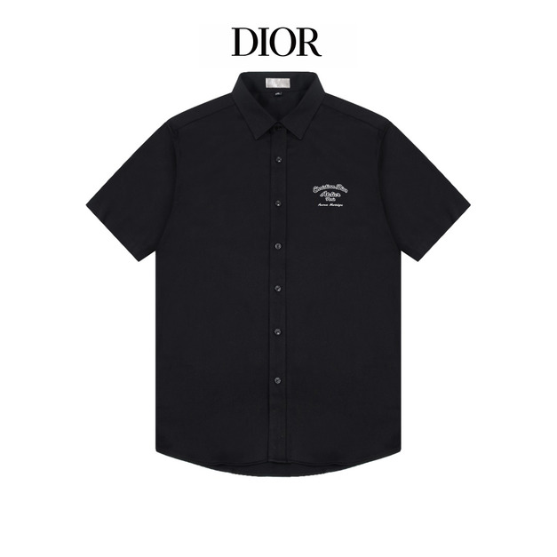 DIOR 經典刺繡短袖襯衫