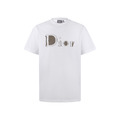 DIOR 棉質平紋針織短袖 (白)
