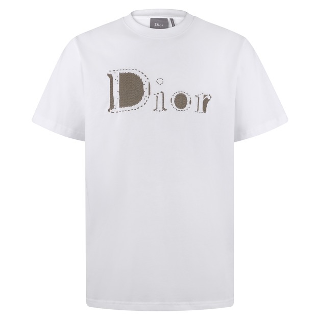 DIOR 棉質平紋針織短袖 (白)