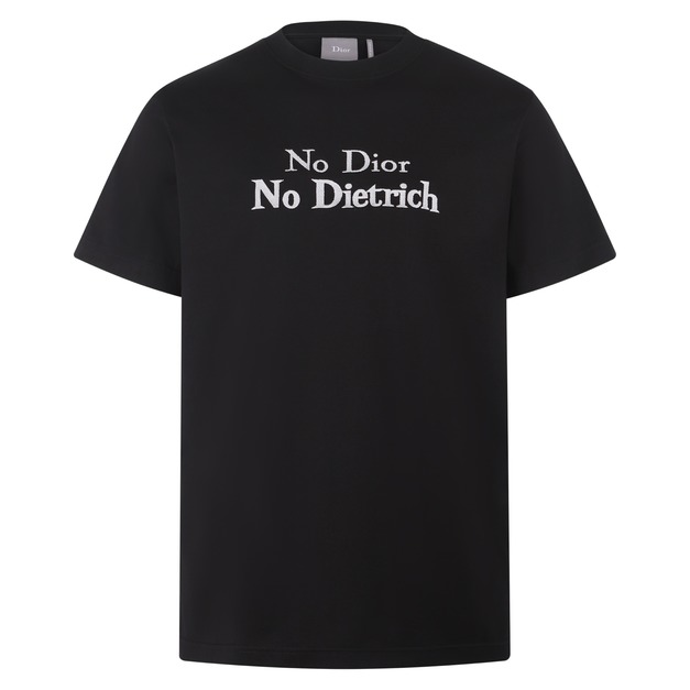 DIOR 字樣刺繡棉質平紋針織短袖