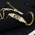 DIOR 水鑽字母項鍊_2