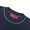 Gucci 嵌花針織短袖(深海藍)_3