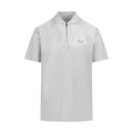 Prada 三角標拉鍊Polo衫 (白)