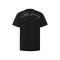 BURBERRY 格紋草書風格徽標短袖 (黑)