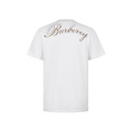 BURBERRY 格紋草書風格徽標短袖 (白)