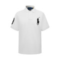 RALPH LAUREN 徽標刺繡Polo衫 (白)